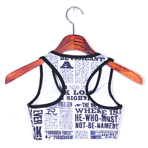 Image of Sister Amy Women's Aerobics Gym Dance Yoga Vest Printed Sports Bra Top Vest