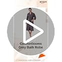 Image of Men's Bath Robe Full Sleeve Cotton Bathrobe | Soft, Light, Compact & Highly Water Absorbent - Suitable for Birthday /Anniversary /Diwali /Couple /wedding Gift | 250 GSM |Grey