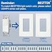 BESTTEN 10 Pack 3-Way Decorator Light Switch, 15A 120/277V, Single Pole or Three Way, Rocker Paddle Wall Switch, On/Off Rocker Interrupter, UL Listed, White