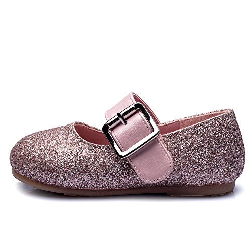 Little Girl's Adorable Buckle Ballerina Flat,Pink,Little Kid,11.5M3