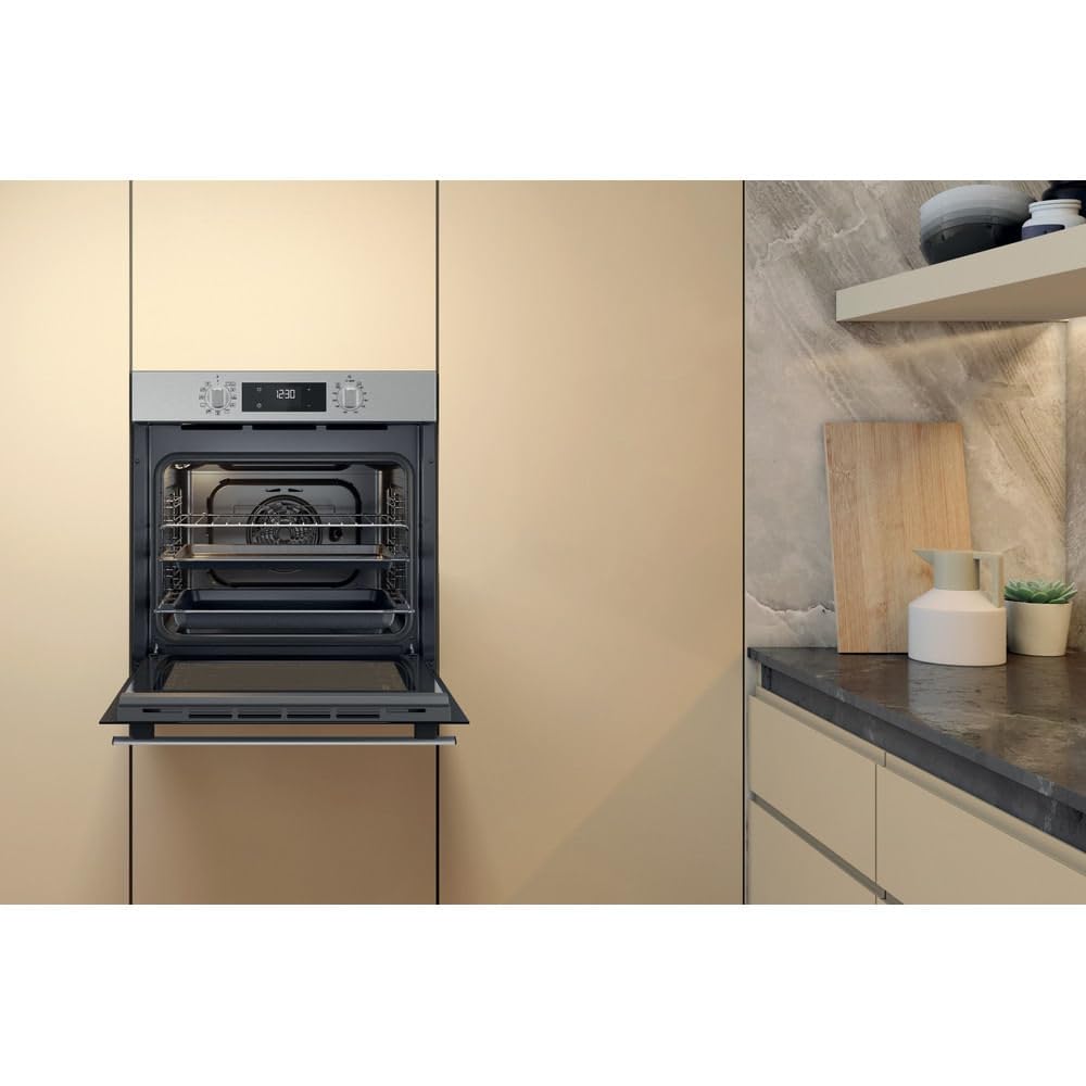 WHIRLPOOL OMR58HR0X - Forno da Incasso Elettrico Ventilato 71L, 8 Programmi, Grill Turbo per Pizza e Grandi Pasti, Funzione Autopulente SmartClean, Classe A+, Elettrodomestici Cucina 59,5Lx59,5Hx55,1P