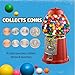15” Gumball Machine with Stand and Coin Bank - Bubble Gum Machine Candy Dispenser Vending Machine with Glass Globe and Metal Base - Vintage Style Gum Ball Machine by Great Northern Popcorn (Red)