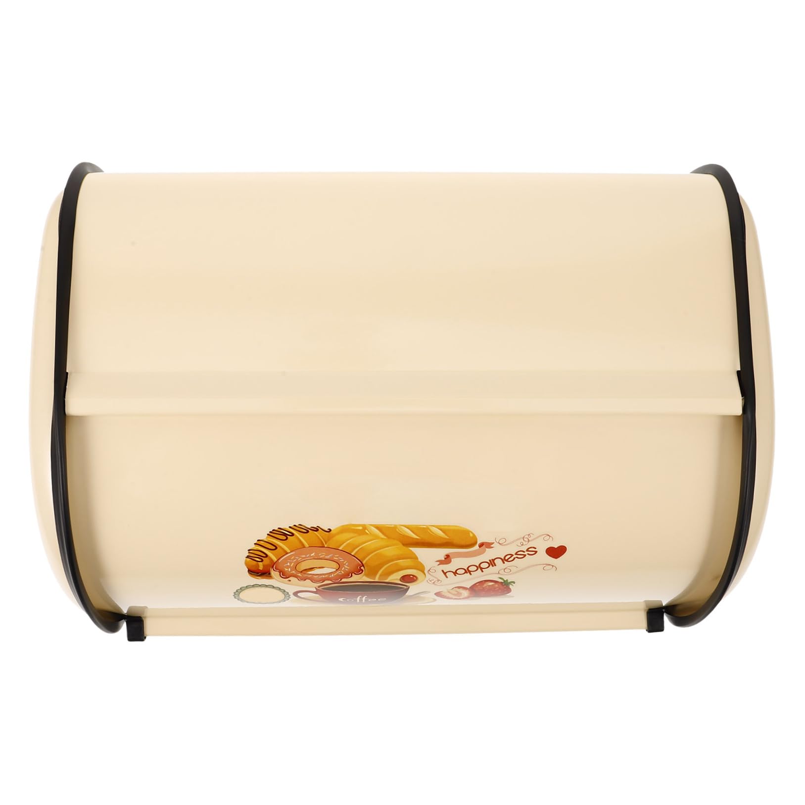 TOYANDONA Caja de Pan de Metal Dorada con Tapa, Almacenamiento Amplio para Pan y Repostería, Estilo Vintage Retro para Decoración de Cocina