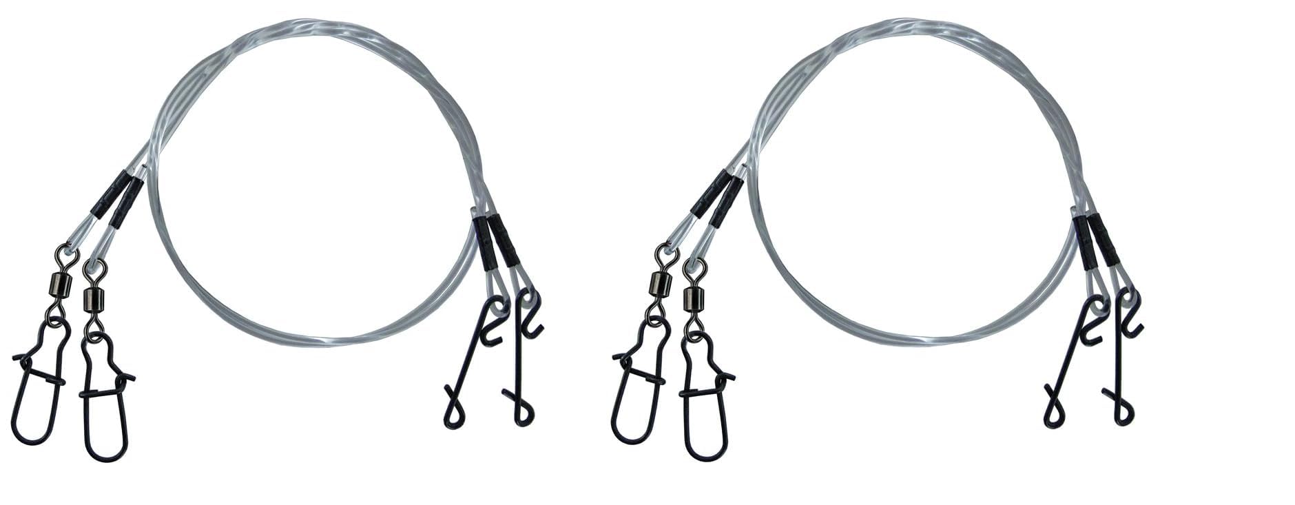 Set da 4 pezzi di acciaio al carbonio con girella e connettore senza nodi Jenzi, 9, 11, 17, 24 e 27 kg, lunghezza 30 cm + adesivo Petri Heil! (27 kg