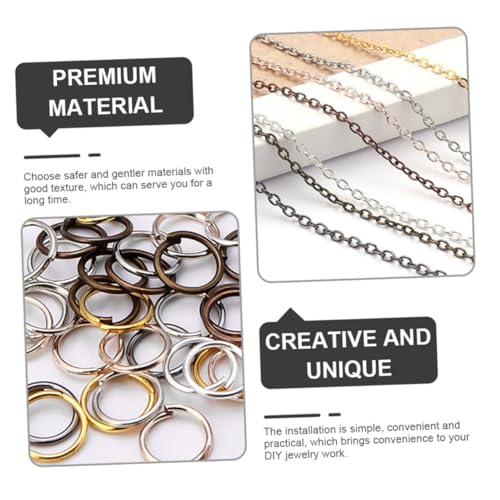 Chaîne pour bijoux soi-même solide et boucles mousqueton faciles à assembler