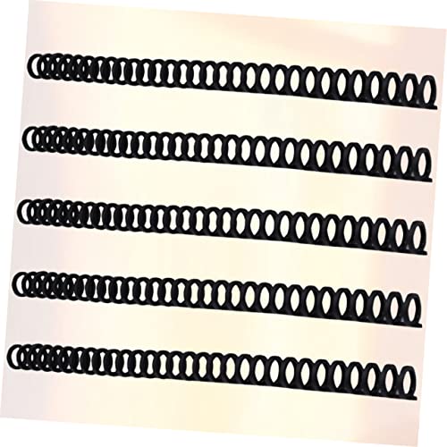 STOBOK 5 Pçs Pasta Preta Fichário Preto Tira De Encadernação Pente De Plástico Encadernações Espinho