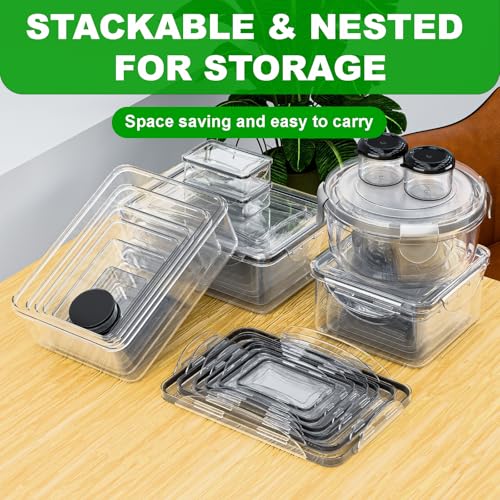 54 Pcs Food Storage Containers with Lids Airtight, (27 Containers &27 Lids) Reusable BPA-Free Plastic Food Containers for Kitchen Organization, Leak Proof Freezer/Microwave Safe Meal Prep Lunch Boxes - Image 5