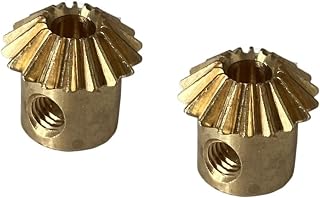 FURLOU Miter Transmission 2pcs 1:1 0.8M 20T Brass Bevel Gear 0.8 Modulus 20 Teeth 90 Degree Drive Commutation Steel Gears Screw Pinion Mechanical Gears (Size : 4mm bore)