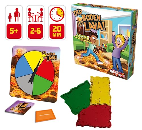 Goliath - Der Boden ist Lava, Spiel voller Bewegung für Drinnen und Draußen ab 5 Jahren, Für die Ganze Familie, Gesellschaftsspiel für 2 bis 6 Spieler