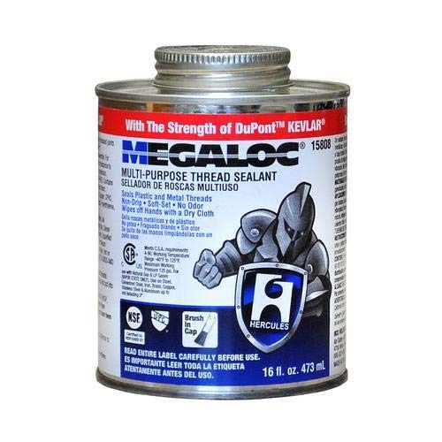 Hercules 15808, 16oz. Thread Sealant, Screw Cap with Brush (Pack of 24 pcs)