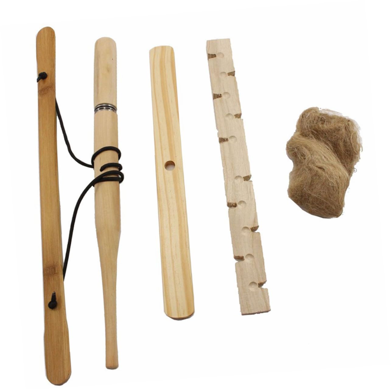 Happyyami 4 Sets Camping Fire Equipments Outdoor Fire Making Tool Portable Fire Starter Drill Lighter