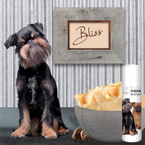 Image of The Blissful Dog Brussels Griffon Nose Butter for Dry, Cracked Skin, Lick-Safe Dog Nose Balm with Moisturizing Shea Butter, Almond, Olive, and Essential Oils, Pet Supplies, Uncented, 0.50 oz.