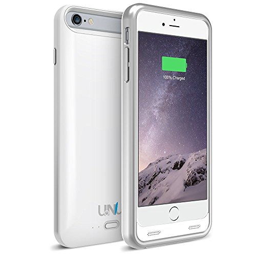 iPhone 6S Plus Battery Case [Ultra Thin] - UNU DX-6 Plus iPhone 6 Plus Battery Case 5.5 inch [White] - MFI Apple Certified 4100mAh External Protective iPhone 6 Plus Charging Case / iPhone 6 Plus Charger Case / Rechargeable Extended Portable Charger Backup Battery Pack Cover Cases Fit with Any Version of Apple iPhone 6 Plus 5.5 inch (a.k.a iPhone 6 Plus Battery Pack / iPhone 6 Plus Power Case / iPhone 6 Plus USB Juice Bank / iPhone 6 Plus Battery Charger)