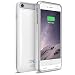 iPhone 6S/6 Plus Battery Case [Ultra Thin] - UNU DX-6 Plus iPhone 6/6S Plus Battery Case 5.5 inch [White / Silver] - MFI Apple Certified 4100mAh External Protective iPhone 6 Plus Charging Case / iPhone 6 Plus Charger Case / Rechargeable Extended Portable Charger Backup Battery Pack Cover Cases Fit with Any Version of Apple iPhone 6 Plus 5.5 inch