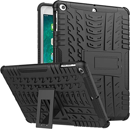 Fitsmart Dazzle Hybrid Rugged Armor Shockproof Heavy Duty Kickstand Back Case for Apple iPad 9.7 (2017) 5th Generation- (A1822, A1823) - Black (B0848L2RCM) Amazon Price History, Amazon Price Tracker