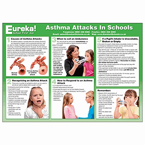 Poster de premiers secours asthme Vsafety A2 évitez la panique avec cet affichage