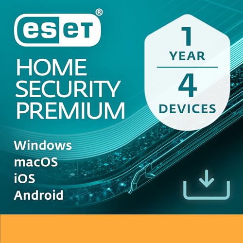 ESET HOME Security Premium 2026 | 4 Devices | 1 Year | Antivirus, Firewall, VPN, Safe Banking, Safe Browsing, Webcam Protection, Secure Data, ESET Folder Guard | Activation key by email