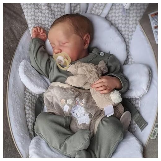 JIZHI Lifelike Reborn Baby Dolls Boy - 17-Inch Baby Soft Body Realistic-Newborn Baby Dolls Full Body Vinyl Anatomically Correct Real Life Baby Dolls with Toy Accessories for Kids Age 3 4 5 6 7 +