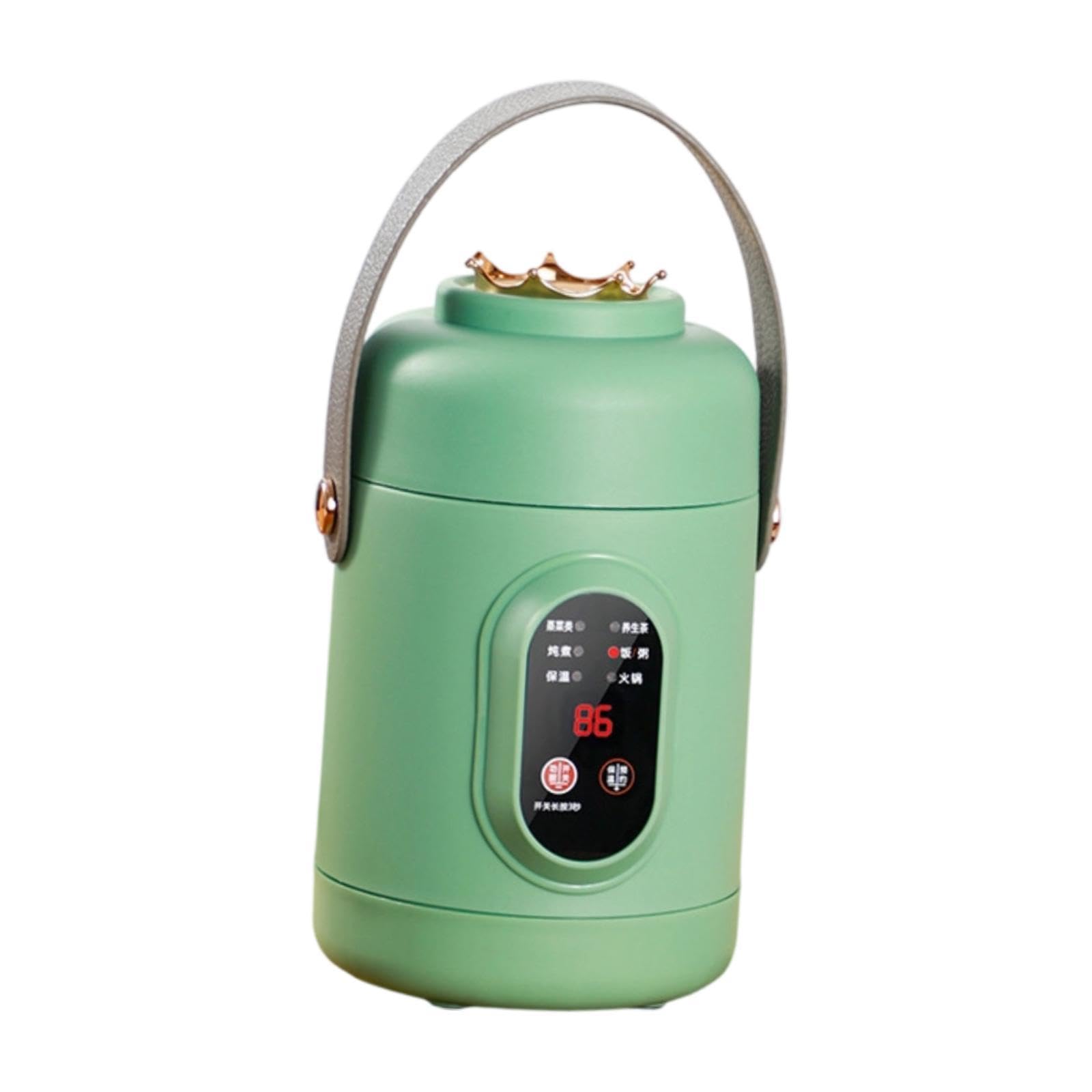 Pentola Elettrica Antiaderente Da 800 Ml per Noodles, Ideale per Camera Da Letto, Campeggio O Casa (per Riso), Verde