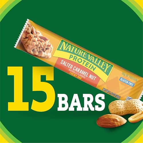 Image of Nature Valley Protein Chewy Snack Bars, Salted Caramel Nut, 15 Bars, 21.3 oz