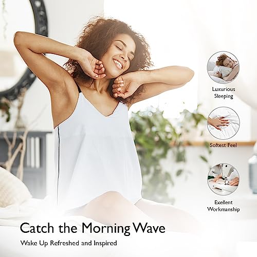 Linenwalas Fitted Sheet Queen Size, Bamboo Silk Sheet - Deep Pocket Fitted Sheet Only, Soft, Luxury Premium Bottom Sheet Cooling Bamboo Bedding (Queen Size/Mint Green) #TOP4