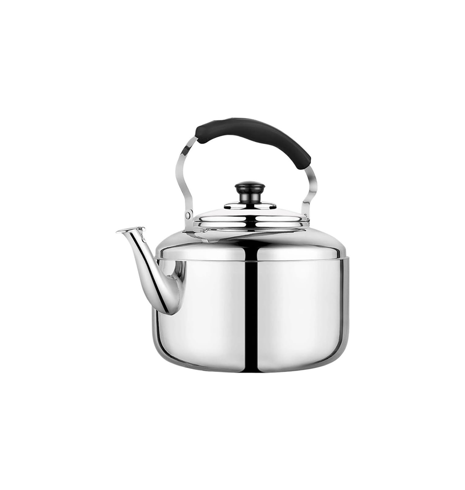 FGJsfhrDTU 3/4/5 L Stainless Steel Stove Top Kettle with Ergonomic Handle and Tall Whistle, Camping Teapot(3L)