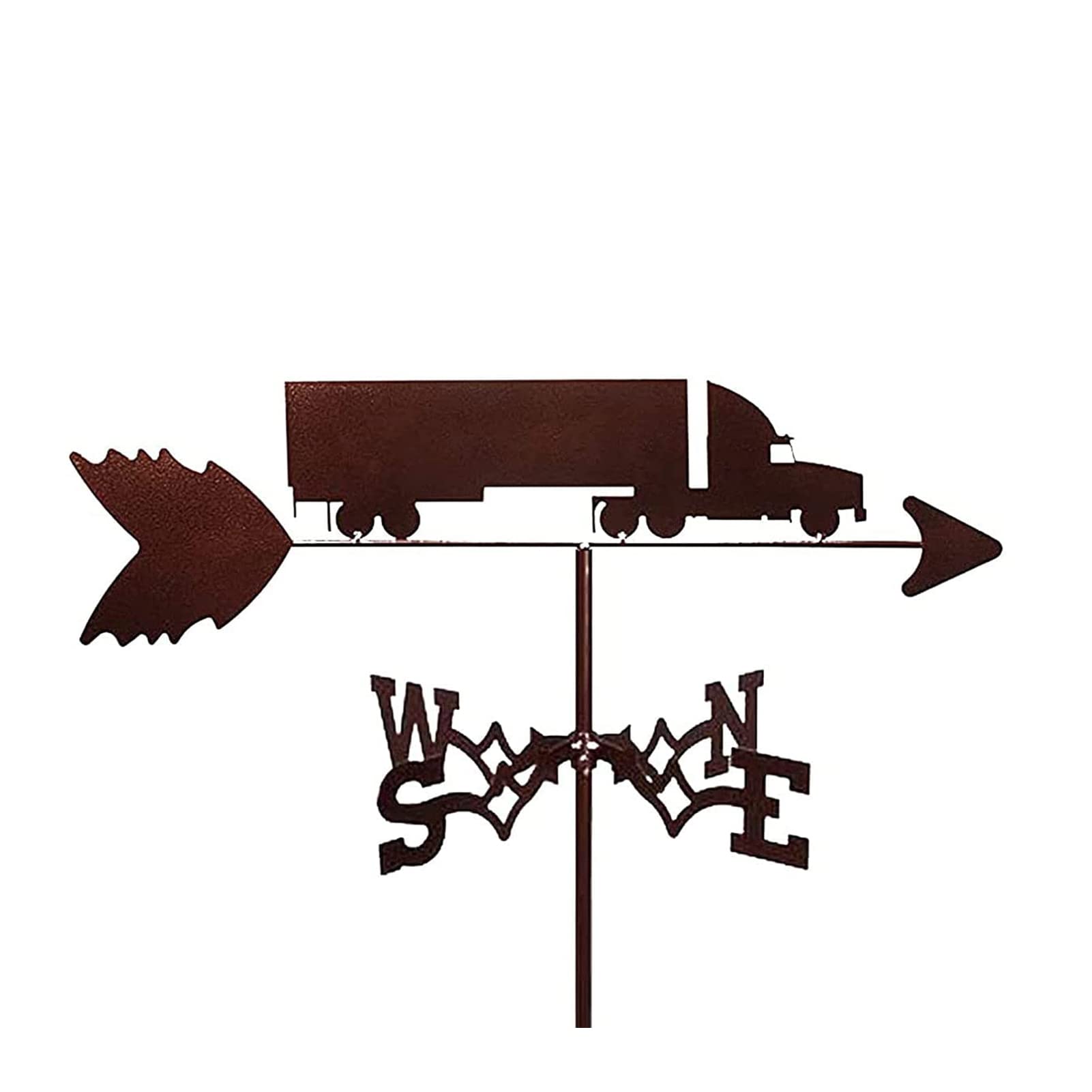 WIQUYBML wind vane Metal Weathervane, Silhouette of mining equipment Wind Vane For Yard, Yard with Roof Mount Garden Decorations, Direction Indicators (Style 4)