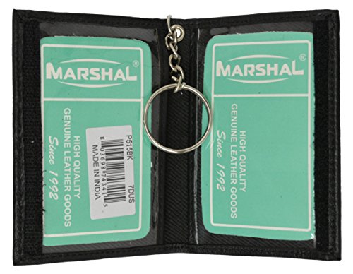 Marshal Slim thin leather credit card id mini wallet bifold driver's license safe with key