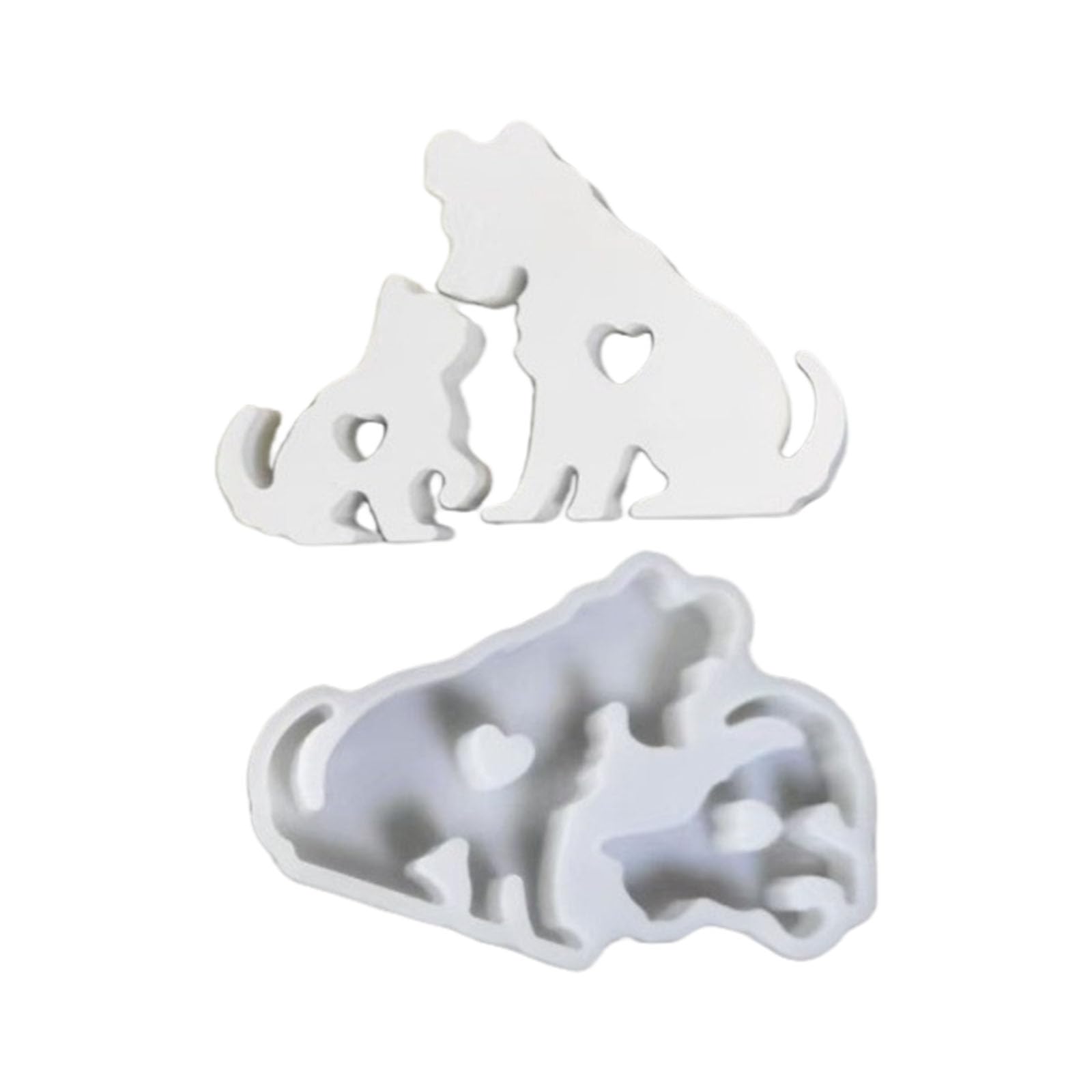 Jazuaiao Beginner Friendly Silicone Mold for Cement Dog Cats Ornamentation Resin Casting for Projects and Home Decors Pet Themed Concrete Plasters Mold