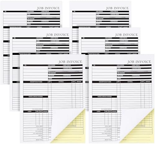 Amazon.com : Clabby 6 Pack Carbonless Work Order Forms 5.91x7.87 Inches ...