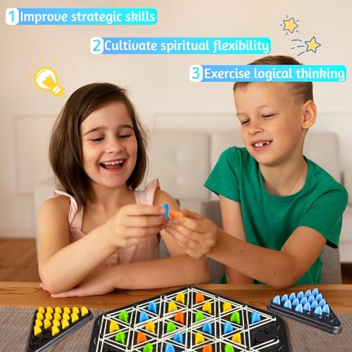Geometric Chess Game, Board Games Kids, Rubber Band Game,Family Board Games for Kids and Adults,Valentines Day Party Games Interactive Game for 2 to 4 Players - Image 4