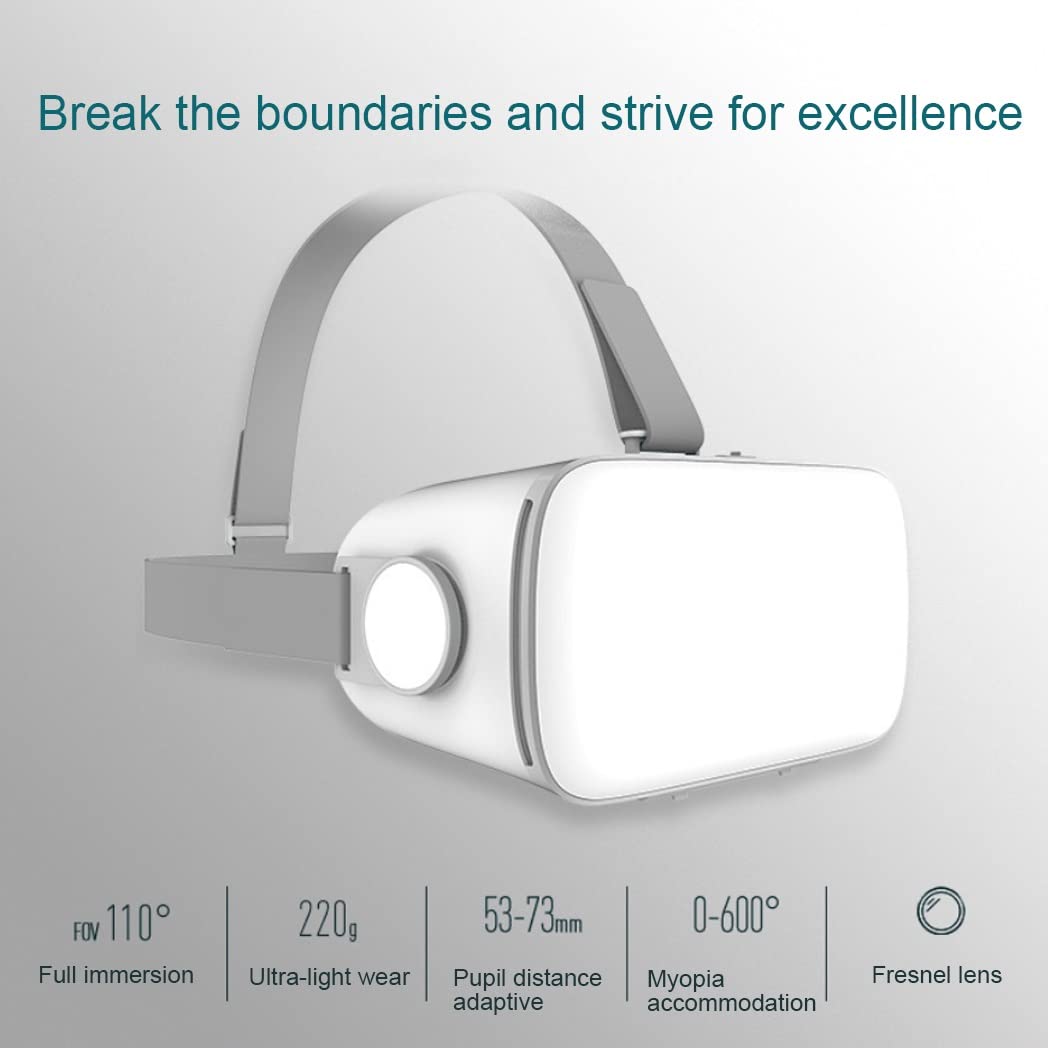 Gafas de Realidad Virtual, 3D VR Gafas con Controlador Bluetooth para Juegos Visión Panorámico VR Glasses para iPhone 13 Pro Max/13 Pro/13/12/11, para Samsung Galaxy S21, Huawei, Xiaomi