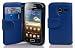 Produktbild Cadorabo Hülle für Samsung Galaxy ACE 2 in KÖNIGS BLAU  Handyhülle aus Strukturiertem Kunstleder mit Standfunktion und Kartenfach  Case Cover Schutzhülle Etui Tasche Book Klapp Style