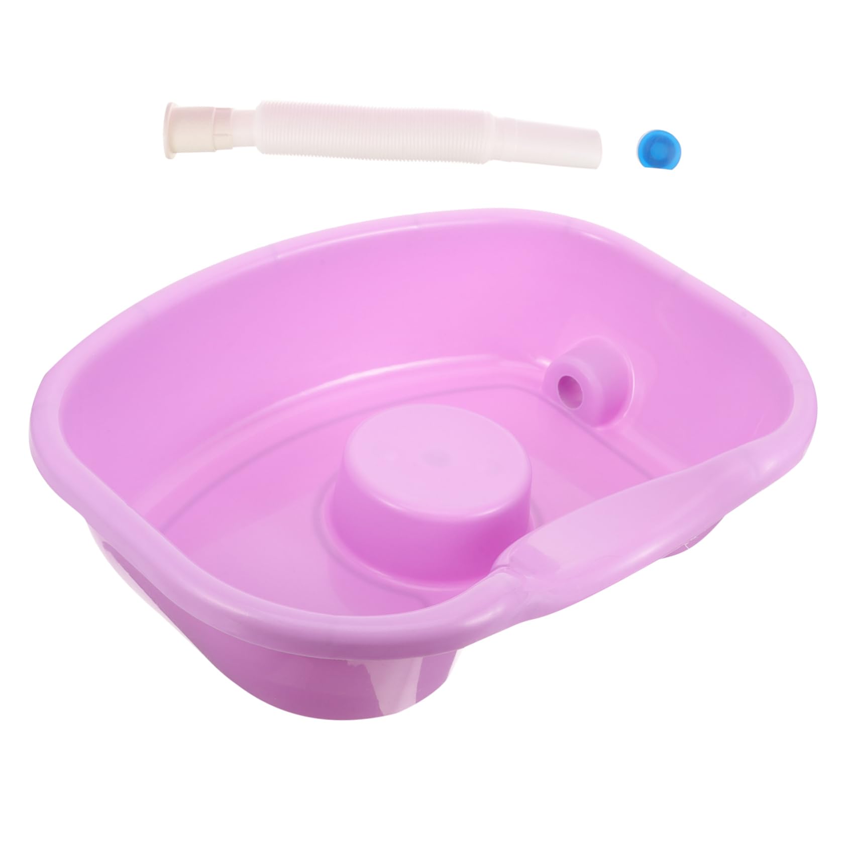 Lavatesta Gonfiabile per Anziani, Bacinella Lavaggio Chioma in Plastico, Comoda per Letto e Persone Malate, Supporto per Collo Confortevole