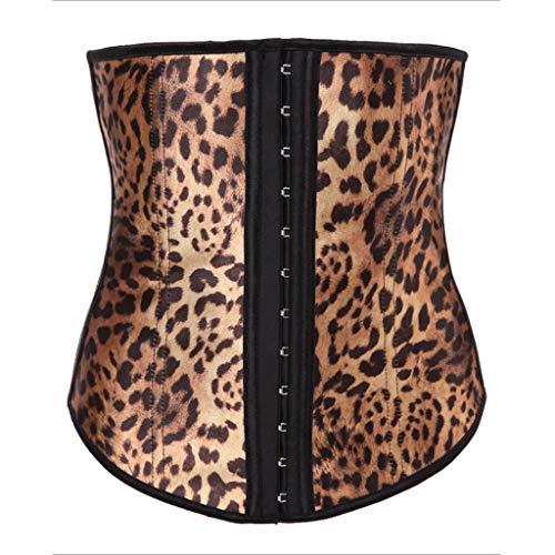 Leopard Rubber Waist Trainer Latexgürtel und Bauch Fitness dünn (Farbe : Gelb, größe : S) Cover