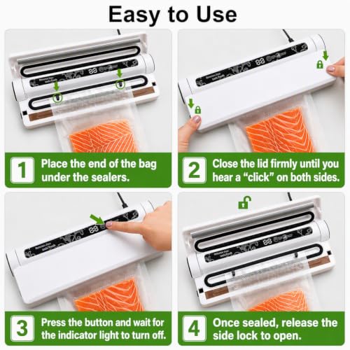 Compact Vacuum Sealer for Food 75Kpa Food Sealer Machine - image 3
