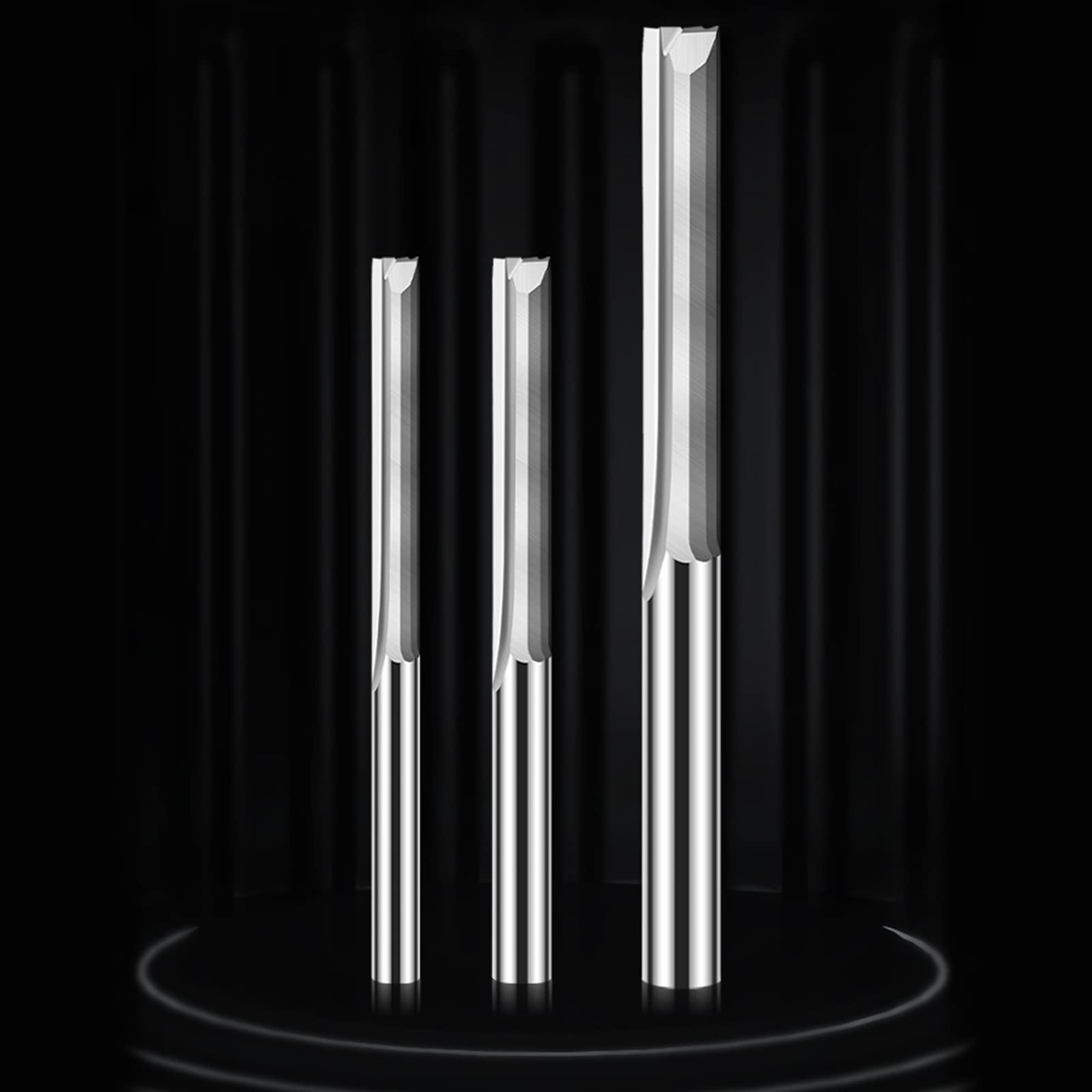 1/8 Inch Straight Router Bits Mill Milling Cutter Edged Cutting Engraving Bits 3.175mm Engraving Solid