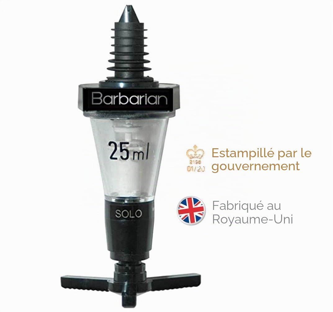 Barbarian Distributeur de Boissons Alcool Bar Butler 4 mesures Dosage 25 ML Bar de Maison (4 Bottle)