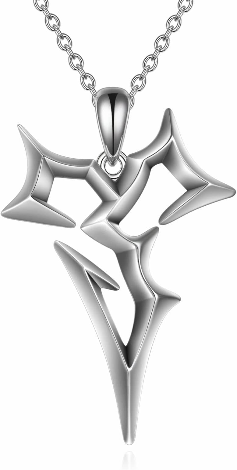 Final Fantasy X Necklace 925 Sterling Silver Tidus Zanarkand Abes Pendant Necklace Final Fantasy X Jewelry Gifts for Women Men