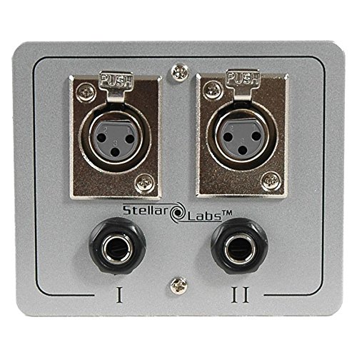 STELLAR LABS 555-27525 Floor/Wall Panel, 4PORT, XLR-1/4 inch Jack