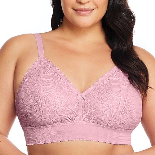 Image of Glamorise Womens Luxe Lace Bralette Wirefree #7012