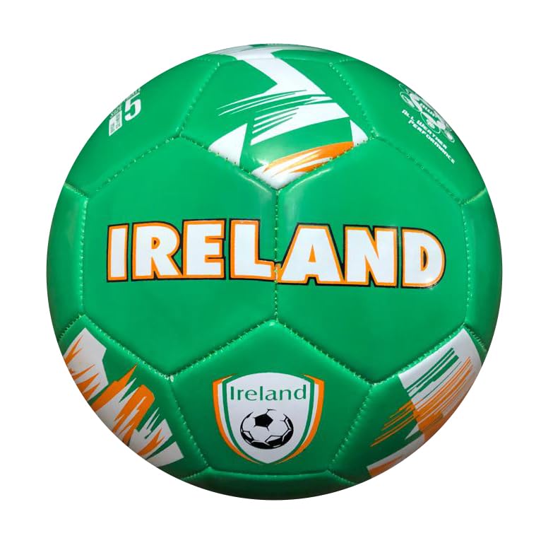Onlysportsgear International Country Themed Ireland Football 32 Panel Size 5 PVC Football