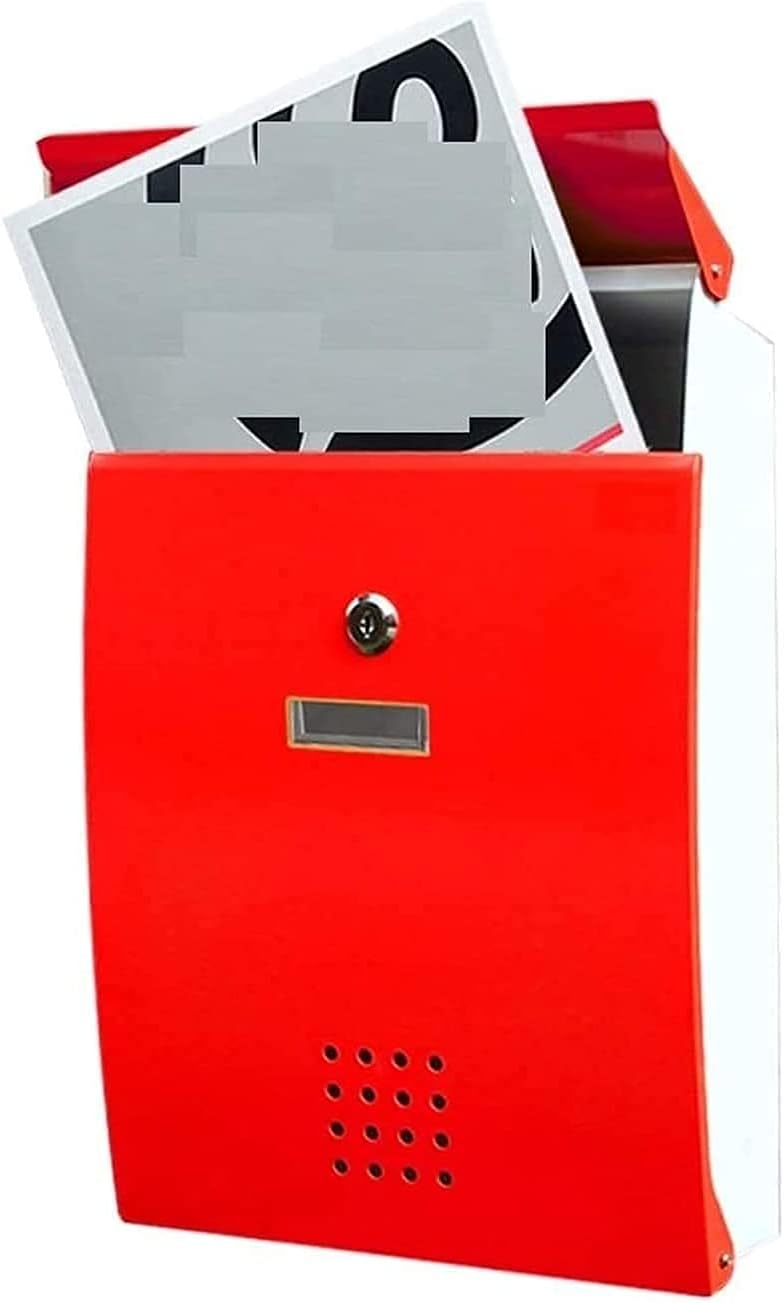 NC Wall Mount Lockable Mailbox Security Lockbox Outdoor