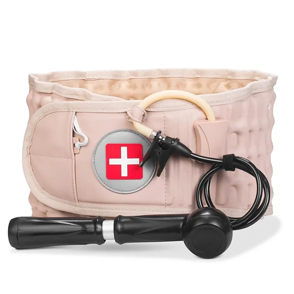 NEWFUN Faja Lumbar，Cinturón de descompresión，Faja Lumbar Hombre，Cinturón lumbar inflable, dispositivo de tracción, para el alivio del dolor muscular y la prevención de lesiones, corrección postural