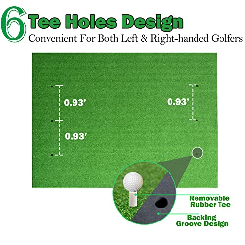 Golf Hitting Mat, Thickened 5X4 Ft Golf Mat, Non-Slip Golf Training Mat For Practice Swing Indoor Outdoor With Premium Golf Turf, Golf Training Aids #TOP4