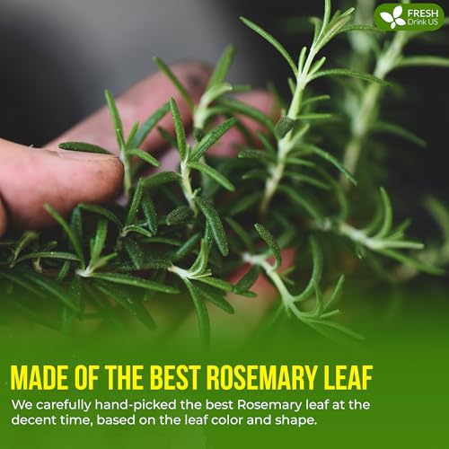 Image of FreshDrinkUS, Premium 8oz Rosemary Leaves Powder, 100% Natural & Pure, Herbal Tea, No Sugar, No Caffeine, No Gluten, Vegan.