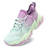 Traditioneller Schnürverschluss macht diese lässigen Sneakers für Ihre Füße einstellbar, aber die Schnürung ohne Zunge, eher wie ein Slip auf Tennisschuhen, leicht an- und auszuziehen.