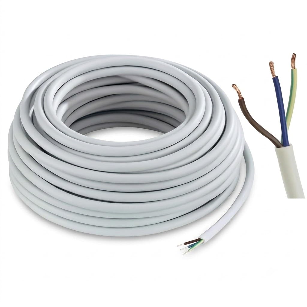DRUMSTONE ( 2026 Brings 5 Years WARRANTY )3 Core Electrical Wire 0.75MMHeavy Duty Flexible Copper Cable Strong Insulation for Home Office Appliances 100Meter White-image-17