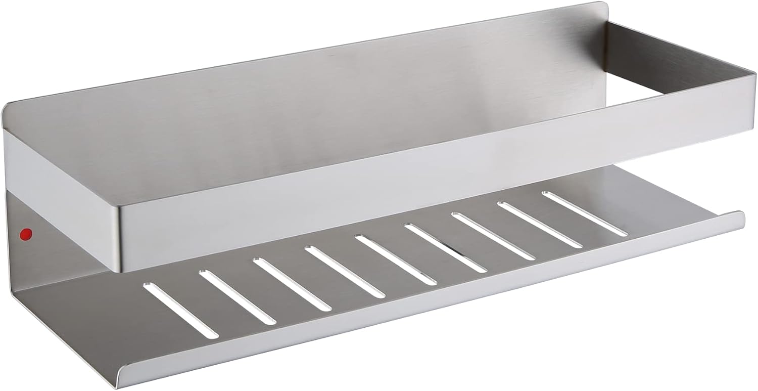 HomeHeng Shower Shelf Self Adhesive Bathroom Shelf Wall Mounted Stick