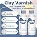 1DFAUL Air Dry Clay Glaze Kit, 2 x 100ml Gloss Matte Clay Varnish Sealant, Water Proof, High Luster Finish, Scratch Resistant, for Craft Pottery